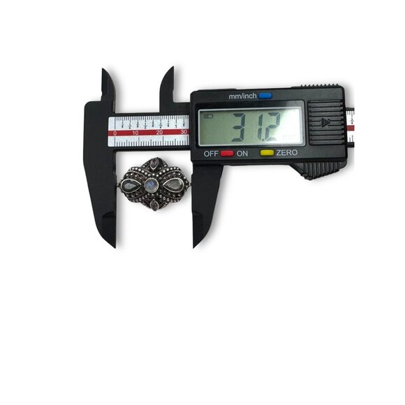 SLG Silvogue Sterling Silver Moonstone Labradorite Ring Size 7.5 - Picture 11 of 15